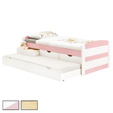 Lit gigogne fonctionne tiroir-lit 90x190cm avec 3 tiroirs en pin massif