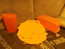 lot tupperware flash plat de service plateau gourmand  et pichet 1 L orange 
