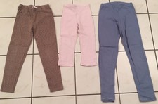 LOT 3 LEGGING FILLE 7 - 8 ANS VERTBAUDET TEX BLEU LEOPARD ROSE TRES BON ETAT
