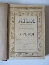 Partition  " AÏDA " de G.VERDI  en Français   1872