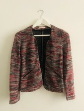 Veste ouverte type gilet rose noire argentée Camaieu 36