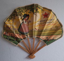 ancien éventail la biere d'alsace de lutterbach de Hansi