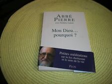 livre, Abbé pierre, mon dieu pourquoi, très bon état