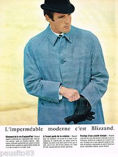 PUBLICITE ADVERTISING 065  1965  l'imperméable de l'homme moderne BLIZZAND