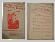 1933 PARTITION PAROLES ET MUSIQUE DE JEAN RENOIR PARLEZ MOI D'AMOUR EXC ETAT 