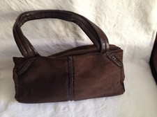 Sac à Main Création Nathalie Andersen Marron Imitation Daim 