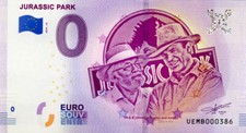 95 NEUVILLE-SUR-OISE Jurassik Park, N° de la 4ème, 2019, Billet Euro Souvenir