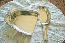 Christofle Gallia pelle ramasse et gratte miettes cygne empire argenté