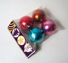 4 boules de noel vintage décorations de sapin neuves