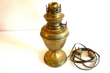 Pieds de lampe en cuivre 1900 électrifiée    C/B 69