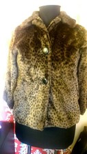 MANTEAU LEOPARD FAUSSE FOURRURE FILLE 150 CM / 10 VOIR PETIT 12 ANS 