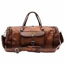 Neuf 18 " Homme Polochon Cuir Véritable Grand Voyage Vintage Sac Gym de