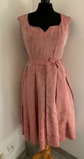 Robe ancienne années 1940, création couturière en tissu coton broché satin 