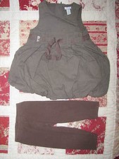 ENSEMBLE ROBE MARRON OBAIBI 18 MOIS 81 CM + LEGGINGS OKAIDI 86 CM 