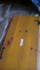 Vintage Natural Knob Pine Wood Doors w Wrought-Iron Handle&Hinges various sizes 