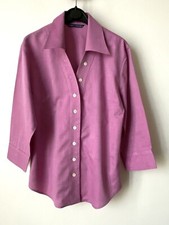 CHEMISE en COTON marque japonaise JIFFIES by HOLONICS ROSE Col V 34 état NEUF