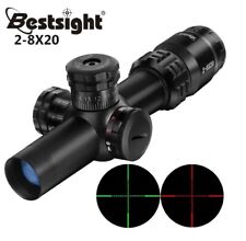 Lunette Viseur Scope Bestsight 2-8x20 Lumineuse +Colliers Chasse Carabine Fusil