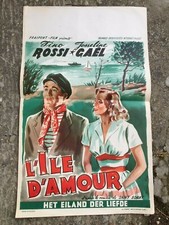 Affiche Cinéma  film l'Île d'Amour, Tino Rossi / Josseline Gaël , Saint Sorny