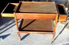 table desserte roulante vintage avec 2 tiroirs latéraux, RARE
