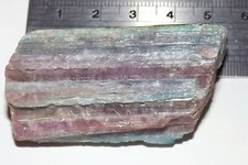 64g 3 Color Natural Tourmaline Specimen Light Purple, Rare Paraiba Blue, Green