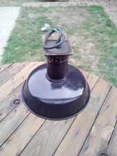 Lustre Industriel Vintage,noir,diam 35cm,H 27cm,douille neuve ampoule fournie