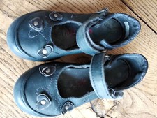 Ballerines à scratch cuir bleu marine 26 Naf Naf