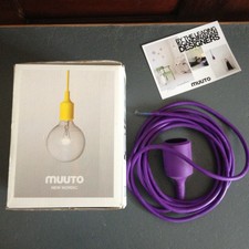 Suspension Muuto E27 Mattias Stahlbom violet comme neuf design scandinave