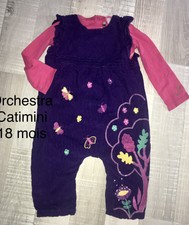 Catimini Orchestra 18 mois Fille : Combinaison Velours + T Shirt Rose Hiver