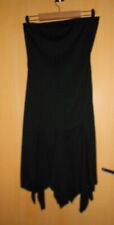 Robe noire sans bretelle bustier bandeau godets fendus   M (38)  CHARLOTTE RUSSE