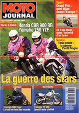MOTO JOURNAL 1084 Essai YAMAHA YZF 750 R 600 TT HONDA CBR 900 RR TRIUMPH Tiger