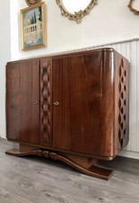 Meuble art déco plateau marbre pieds moustache, buffet ancien, commode vintage 