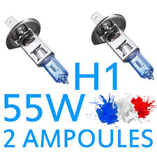 2 AMPOULE LAMPE HALOGENE FEU PHARE XENON GAZ SUPER WHITE H1 55W 6500K 12V