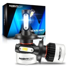 Nighteye 2x H4 HB2 LED Phare de voiture Headlight Ampoule 72W 9000LM 6500K Blanc