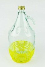 5L ballon en verre bouchon à vis en plastique panier vin bouteille ballon...