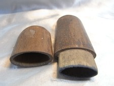 ANCIEN ETUI LORGNONS BINOCLE PORTE LUNETTE BOITE MESSAGE EN BOIS SCULPTE 