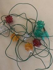 Ancienne guirlande électrique pour sapin Arbre de Noël 8 lampes Gros Diamants