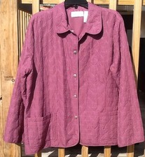 ALFRED DUNNER 16 WOMEN PURPLE LIGHT WEIGTH BOAT SUMMER BEACH JACKET COAT COVER