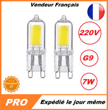 2 X AMPOULE LED G9 7W 220V 230V 6000K BLANC FROID ECLAIRAGE MAISON LUSTRE DECO