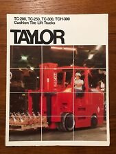 RARE ORGINAL TAYLOR CUSHION TIRE LIFT TRUCKS BROCHURE WITH SPECIFICATION PAPERS