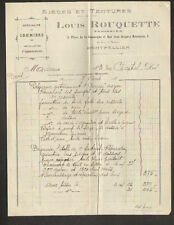 MONTPELLIER (34) SIEGES & TENTURES "Tapissier Louis ROUQUETTE" en 1924