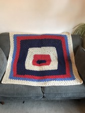 Tige Granny Couverture ou Plaid Vintage Style Campervan canapé ou jeté de lit cosy