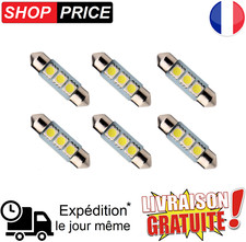6 veilleuses ampoule voiture/moto LED C5W 6000K Blanc XENON 5050 3 SMD (NEUF)