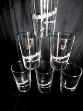6 Anciens Verres  CHAMPIGNEULLES  Neufs 25 cl  dans leur carton d'origine
