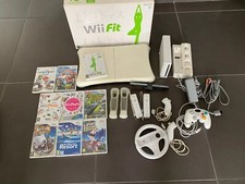 Nintendo Wii + Accessoires + Wii Fit + 9 Jeux + Support Avec Batterie