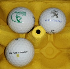 Lot- 3 balles de golf - LOGO - Automobile Voiture -PEUGEOT - RENAULT 