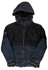 okaïdi blouson  jean  bi -matière garçon 10 ans