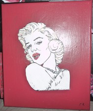 déstockage  tableau toile Marylin Monroe signé 25/30 3 D