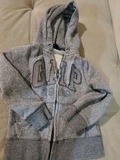 Gap GAPKids Boys grey JACKET SIZE XS 4-5 4 5 HOODED ZIPPERED light weight HOODIE