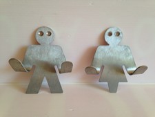 2 Superbes porte manteaux serviette gants torchons  patères en acier brossé  