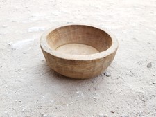 Original Vieux Primitive Main 12.7cm x 4.4cm en Bois Salad Bol Riche Patine (E)